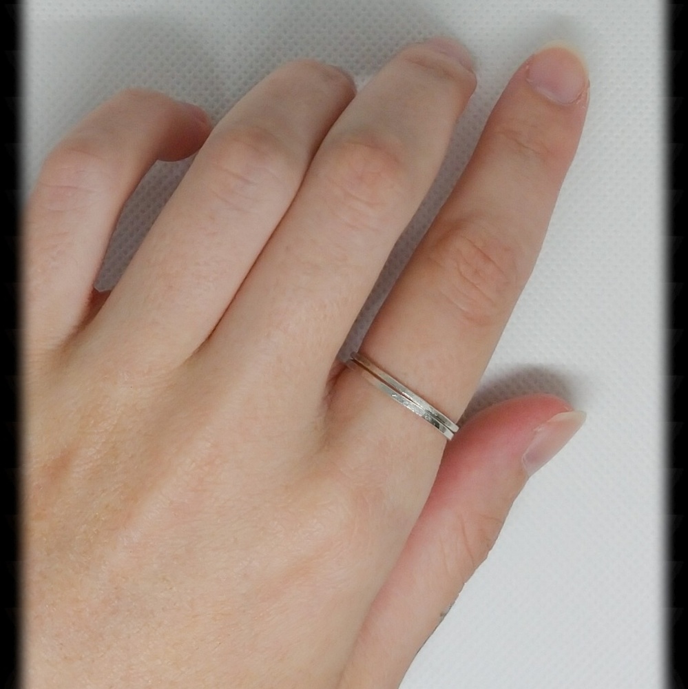 Hammered Sterling Silver Stacking Rings